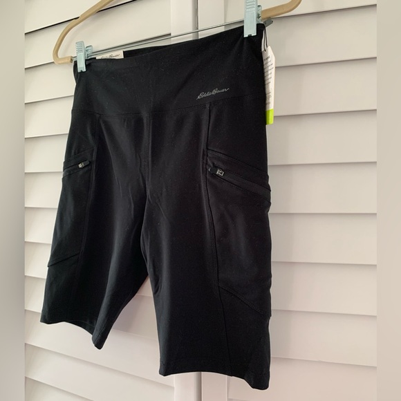 Eddie Bauer Motion NWT Running or Biking Spandex Shorts - Black - Picture 1 of 6